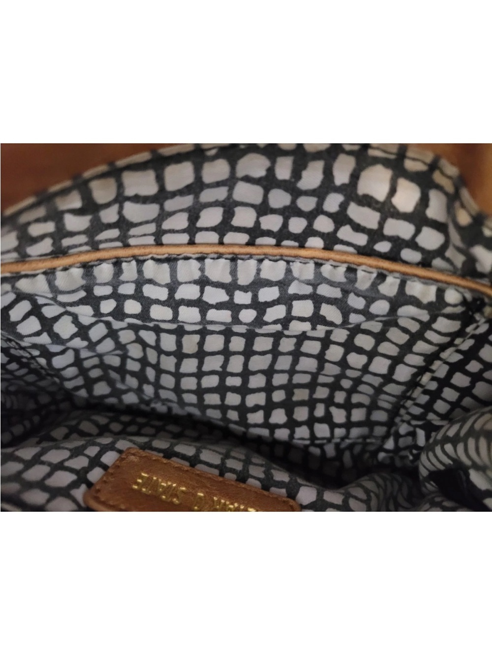 Altar’d State Satchel Crossbody Bag Brown Whipstitch Faux Leather Shoulder Purse - Picture 12 of 12